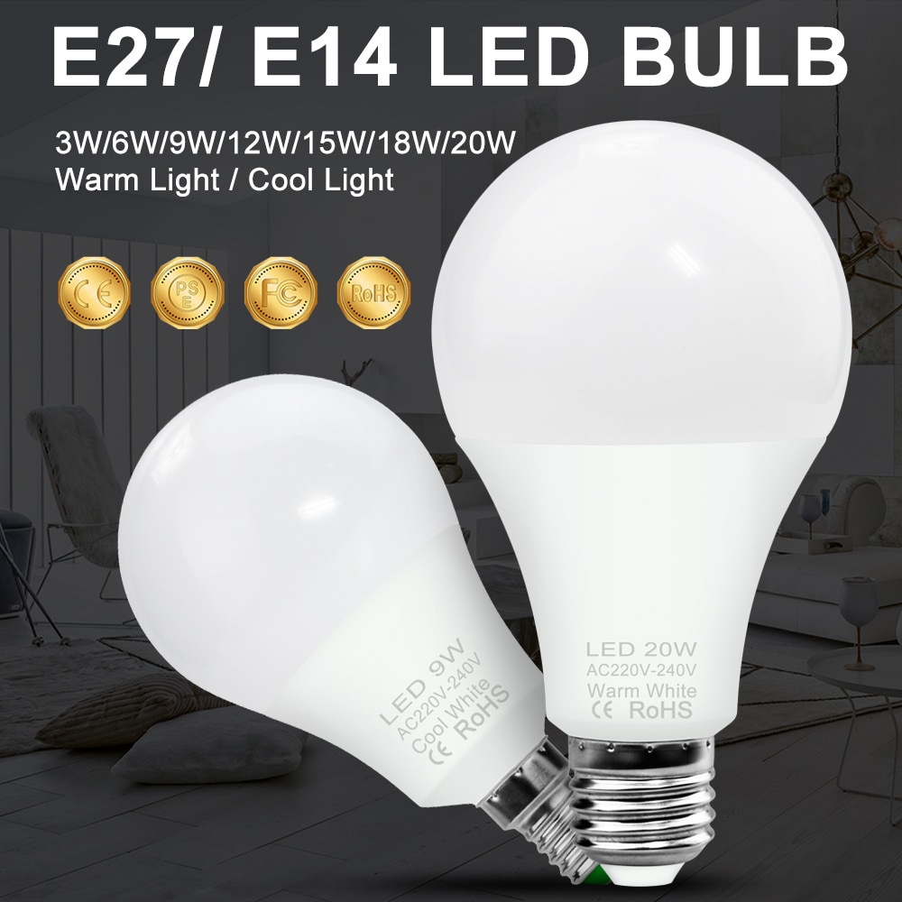 E27  LED ƮƮ 240V Lampada 6W 9W 12W 15W ..